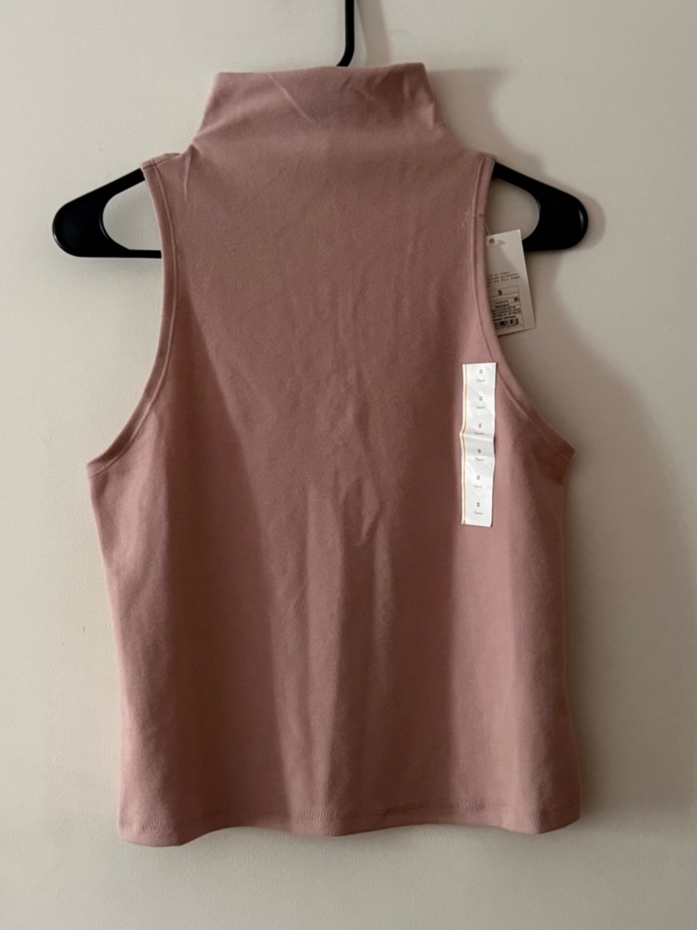 a new day pink mauve sleeveless mock neck top
